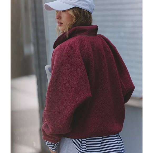 Hit The Slopes Fleece Jacket Color: Burgundy - Picture 2 of 4